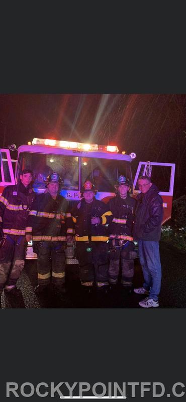 Crew from E-1 after operations at Hunter Ave working Fire 