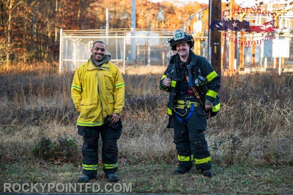 Mutual Aid Brush Fire: Wading River, 
Officers taking much needed break
2024 ( photo not mine)