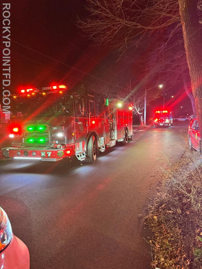 Dumpster Fire: Members from E-7 & E-15 arrive and overhaul to ensure all fire extinguished. 2024