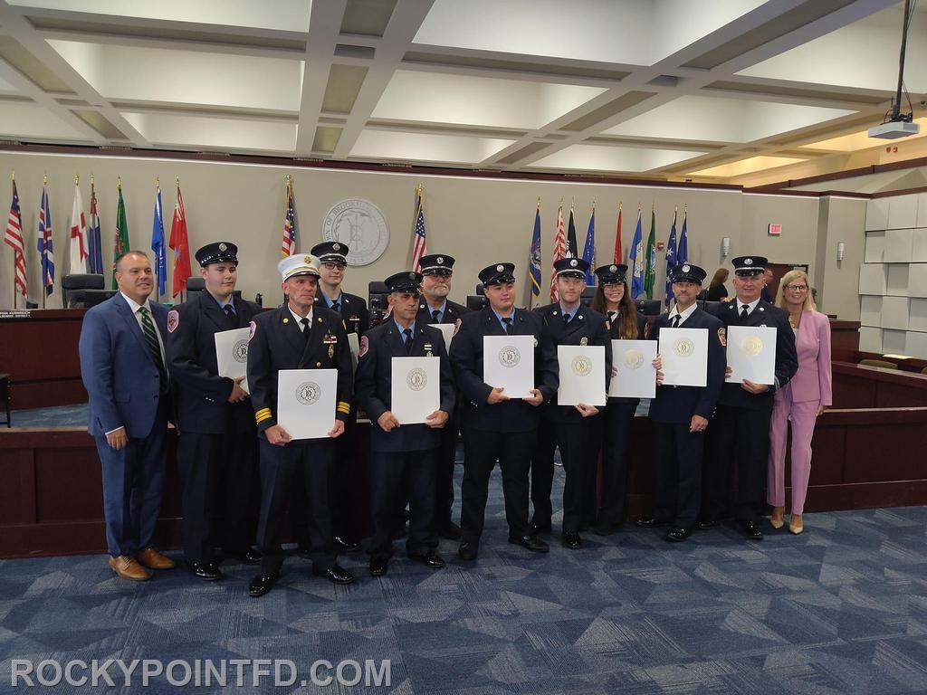 Co.1 & SBFD members receive recognition from Town for their actions during rain storm.  2024
Photo not mine